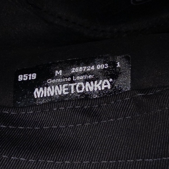 Minnetonka Buffalo Nickel Outback Cowboy Hat Size Medium Black Suede Leather - Picture 8 of 8